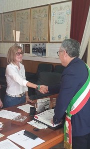 Noemi Maggio e il sindaco Nicolò Catania